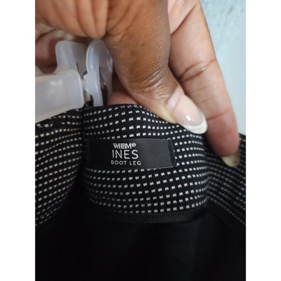 NWOT WHBM Ines Bootcut Trousers 14 Black White - Picture 6 of 9